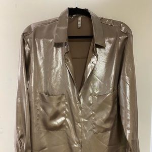Gold Button Up Blouse
